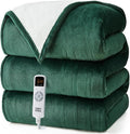 EHEYCIGA Heated Blanket - Twin Size, 9 Heating Levels, 10 Hour Auto Off, Soft Cozy Sherpa Washable Blanket, 62 x 84 Inches