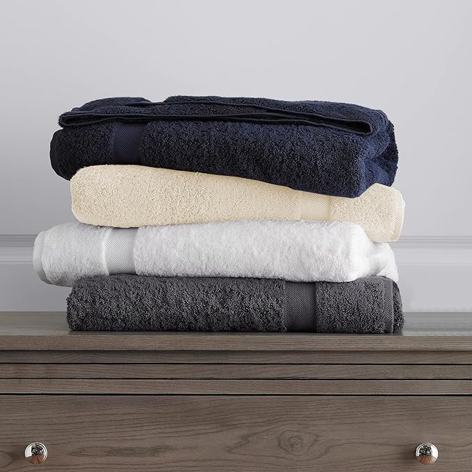 Delara 100% Organic Cotton Towels 650 GSM Plush Feather Touch Quick Dry Bath Towel, Pack of 4 GOTS Certified, Oeko-Tex Green Certified, Organic Cotton Bath Towel, 30"X58"