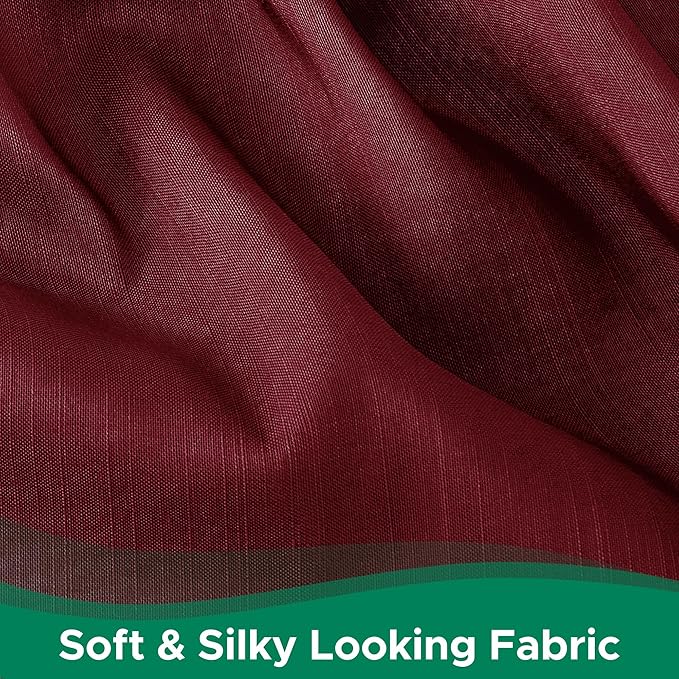 Biscaynebay Wrap Around Bed Skirts for Full & Full XL Beds 16" Drop, Burgundy Adjustable Elastic Dust Ruffles Easy Fit Wrinkle & Fade Resistant Silky Luxurious Fabric Solid Machine Washable