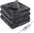 Electric Heated Blanket Full Size 72"x84", 5 Heating Levels & 10 Hours Auto Off, Cozy for Bed, Sofa & Office, Large Oversized, Single Control Heating Heater Blankets, Machine Washable, Dark Gray