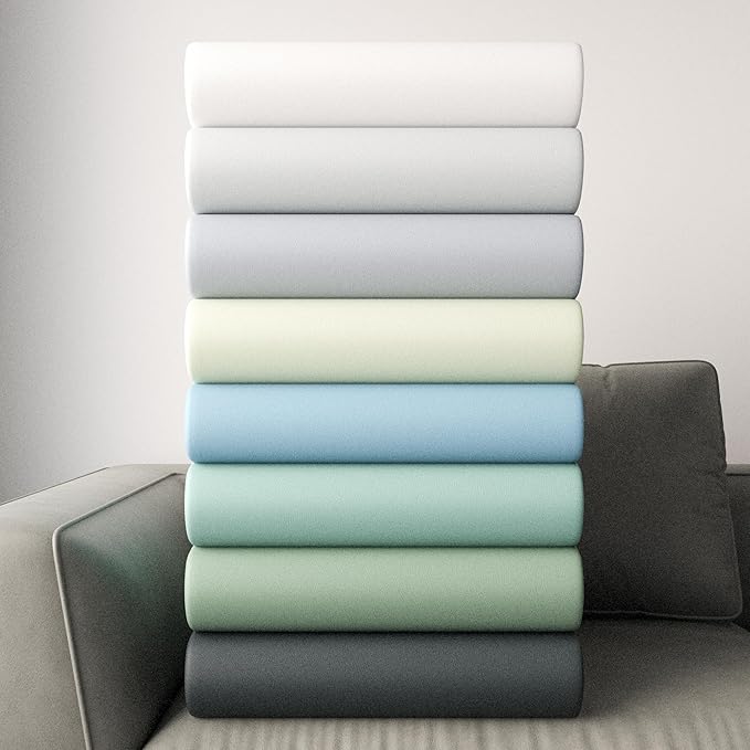 SUPREME ELEGANCE 1200 Thread Count Cotton Rich Full White Sheets Set, Ultra Soft & Silky Luxury Sateen Bed Sheets, Moisture Wicking & Wrinkle Resistant (1 Flat Sheet, 1 Fitted Sheet & 2 Pillowcases)
