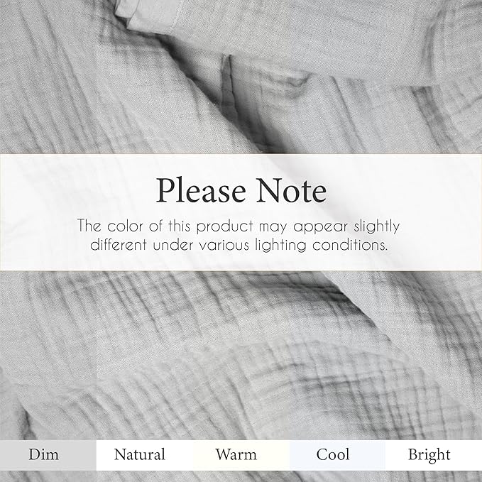 Salt Earth 100% Cotton Muslin Throw Blanket Gauze Blanket 50"X70" Throw 4 Layered for Couch, Bed, Living Room, Lightweight & All Season Blankets & Throws, Easy to wash, Skin Friendly(Scottish Grey)