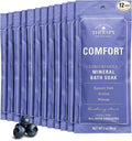 Village Naturals Therapy, Comfort Concentrated Mineral Bath Soak, Blueberry Citrus, 2 Oz, Pack of 12