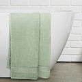 100% Organic Zero-Twist Cotton Towel - Luxury Bath Towel - Ultra Soft & Plush 700GSM Long-Staple Cotton (Eucalyptus Green)