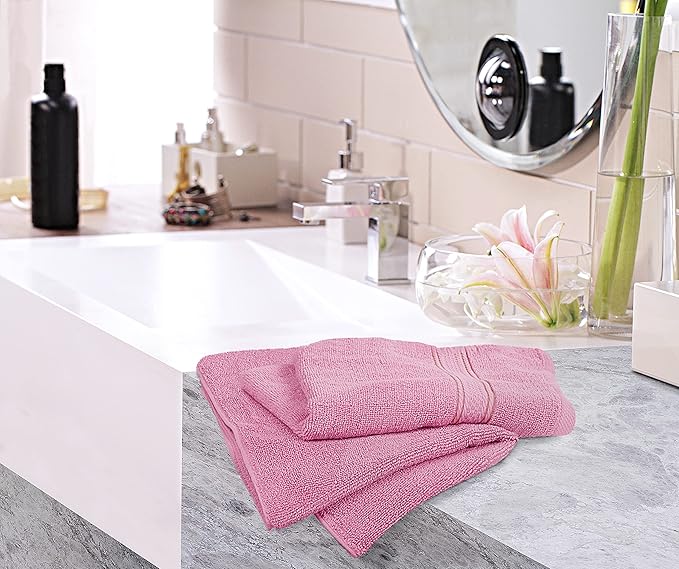 Utopia Towels 6 Pack Premium Hand Towels Set, 16 by 28 inches, 100% Ring Spun Cotton, Ultra Soft and Highly Absorbent 600GSM Towels for Bathroom, Gym, Shower, Hotel, and Spa, Pink