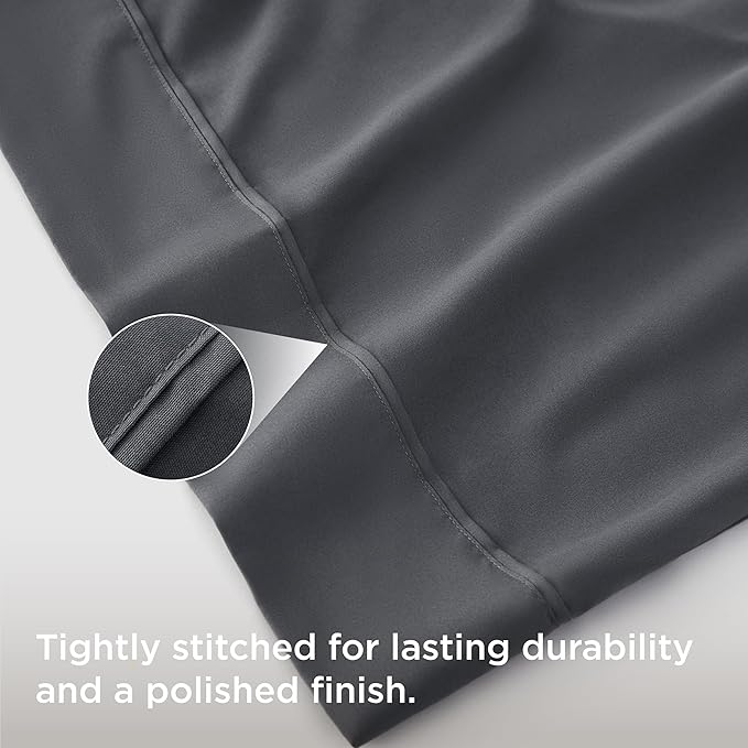 Bedsure 20x54 Body Pillow Case Cover - Dary Grey Brushed Microfiber Long Pillow Cases for Body Pillow, Ultra Soft and Cozy Pillowcase with Envelope Closure, Wrinkle, Fade and Stain Resistant, 1 Pack