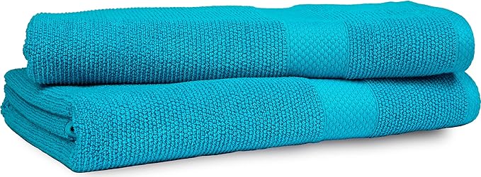 MAURA Premium Bath Sheets 100% Cotton 35x70 Oversized Ultra Absorbent Quick Dry Soft Towel Set for Bathroom Extra Large Bath Towels, Turquoise