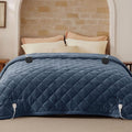 Bedsure Electric Blanket Queen Size - Dual Control Heated Blanket Queen with 10 Heat Settings, Thick Heating Blanket with 10 Time Settings, Fast Heating Quilted Blanket (84x90 inches, Bering Sea)