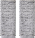 SKL Home CloudSoft Cotton Luxury Hand Towel 2pc Set for Bath/Kitchen/Bar & Gift, Gray
