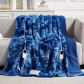 Homemate Electric Heated Blanket Queen Size - 84"x90" Heating Blanket Queen Size Dual Control 1/2/4/6/8 Hours Auto-Off 10 Heat Level Over-Heat Protection Luxury Faux Fur Sherpa ETL Certification