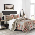 Eddie Bauer - Queen Quilt Set, Reversible Cotton Blend Bedding with Lightweight Feel, 3 Piece Bed Set with Matching Pillowcases (Hawthorne Brown)
