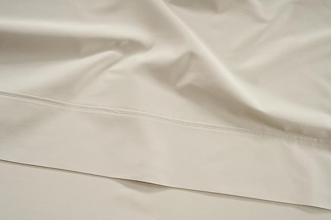 LANE LINEN Twin XL Sheets – 450 Thread Count Cotton Bed Sheets, Naturally Cooling & Soft, 15” Deep Pocket Twin Extra Long Sheet Set, Machine Washable, Ivory