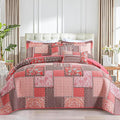 BEDIFANY Cotton King Quilt Set, Farmhouse King Size Quilt Bedding Set with 2 Pillow Shams, 3 PCs Lightweight King Size Bedspreads for Bed Decorations - All Seasons Coverlet Sets