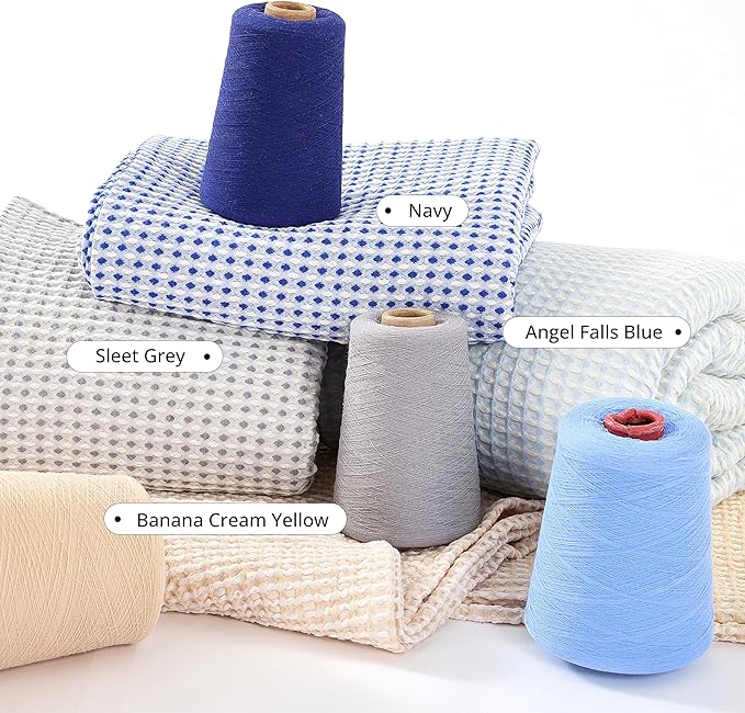 EGOHOME 100% Cotton Waffle Blanket Twin Size for Bed-Breathable and Lightweight,Soft Dual-Tone Textured Jacquard Waffle Weave Blankets for All Season,Sleet Grey,60 x 80 Inches