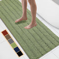 Bcoimo 70"×24" Chenille Bath Mat – Non-Slip with Backing Bath Rug Ultra-Absorbent and Machine Washable Bathroom Mat Quick-Dry Design. Ideal for Bathroom and Tub Areas