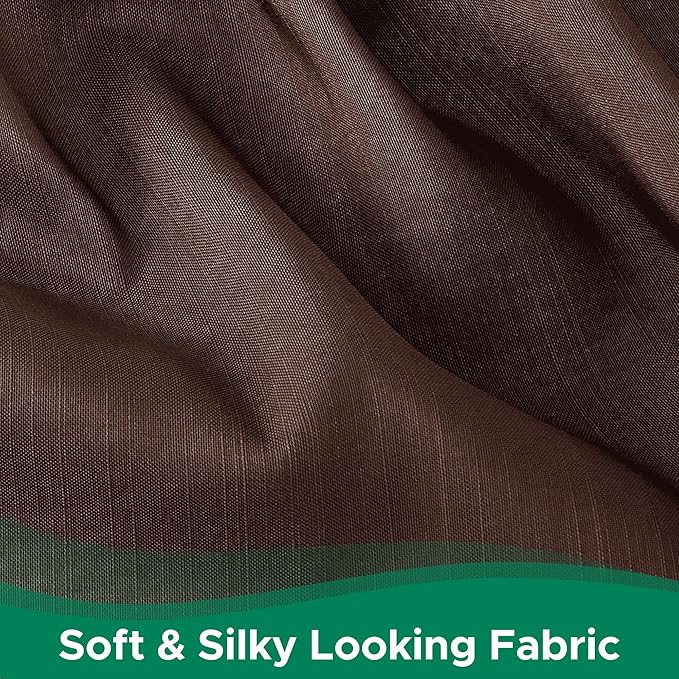Biscaynebay Wrap Around Bed Skirts for King & Cal King Beds 15" Drop, Brown Adjustable Elastic Dust Ruffles Easy Fit Wrinkle & Fade Resistant Silky Luxurious Fabric Machine Washable