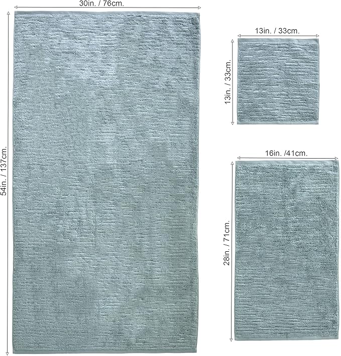 SKL Home CloudSoft Cotton Luxury 6 Pc Towel Set for Bath & Gift, Teal