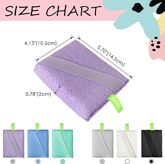 Evridwear Exfoliating Bath Sponge, Daily Skincare Body Scrubbers Loofah Shower Pads with Strap for Body Cleansing, Dead Skin Cell Remover, 3 Count Value Pack(Macaroon)