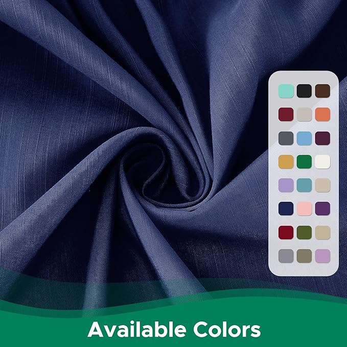 Biscaynebay Wrap Around Bed Skirts for King & Cal King Beds 11" Short Drop, Navy Adjustable Elastic Dust Ruffles Easy Fit Wrinkle Resistant Silky Luxurious Fabric Machine Washable