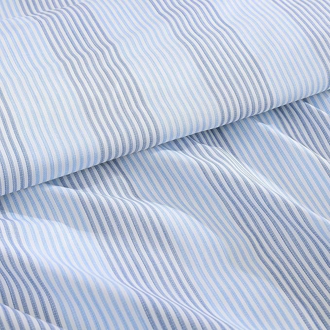 Tommy Bahama - King Sheets, Super Soft Cotton Percale Bedding Set with Matching Pillowcases, Crisp & Cool, Coastal Room Essentials (Weekend Stripe Blue, King)