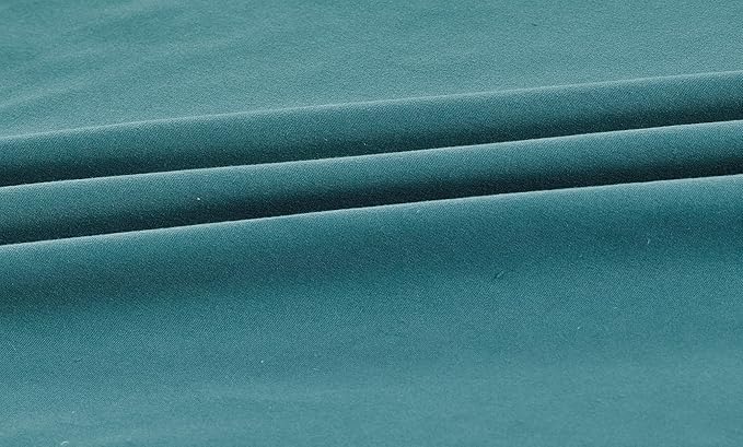 Sheets & Beyond Wrap Around Solid Microfiber Luxury Hotel Quality Fabric Bedroom Gathered Ruffled Bedding Bed Skirt 14 Inch Drop (Full, Teal)