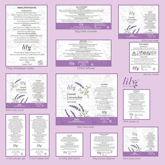 Lavender Spa Gift Set for Women - 22 Piece Luxury Bath & Body Basket with Bath Bomb, Lotion & Shower Gel | Birthday Gifts, Mothers Day Gifts, Christmas Gifts