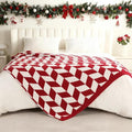 Snuggle Sac Christmas Red Blankets for Bed, Super Soft Warm Christmas Blankets Oversized Cozy Knit Fuzzy Blanket for Living Room, Red,60x80 inches