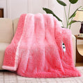 Heated Electric Blanket Twin,Warm Winter Birthday Gifts for Women Her Grandma–Faux Fur with Soft Sherpa,10 Heat Settings,5 Time Settings with Fast Heating, 62x84, Baby Pink