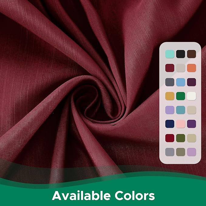 Biscaynebay Wrap Around Bed Skirts for King & Cal King Beds 16" Drop, Burgundy Adjustable Elastic Dust Ruffles Easy Fit Wrinkle & Fade Resistant Silky Luxurious Fabric Solid Machine Washable