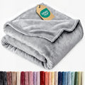 Ultra Soft Fleece Blanket Queen Size - Flannel Fleece Luxury Queen Blanket - Lightweight for Couch Bed Chair - Thick, Warm and Breathable - All Season Cozy Fuzzy, Anti-Static Microplush Bedding, Grey