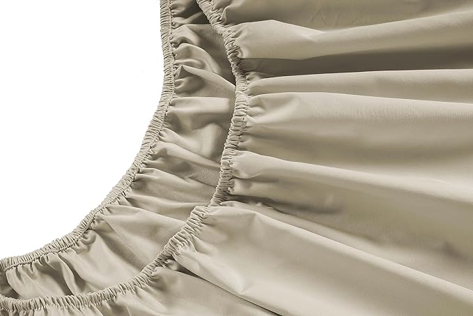 LANE LINEN King Size Bed Sheet Set – 450 Thread Count Long-Staple 100% Cotton Sheet Set King Size, Hotel Premium Soft Silky Sateen Finish, Durable Bedding Set, Elasticised 15" Deep Pocket – Linen