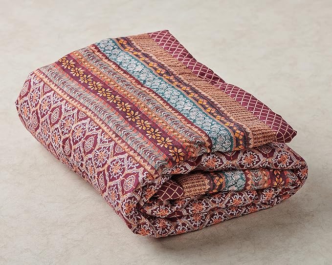 Maison d' Hermine Throw Blanket for Couch Lightweight Soft Warm Breathable Cotton Throw Blankets for Bed Girls Boys Women Men Gifts Sofa Travel Living Room Chair Bedding (60"x80", Fair Isle)