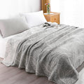 NTBAY 3 Layers Cotton Muslin 106x92 King Bed Blanket, Super Soft Breathable Thermal Yarn Dyed Quilt for Adults, Perfect Lightweight Blanket for Couch Sofa Bed All Seasons, Dark Grey Leaf