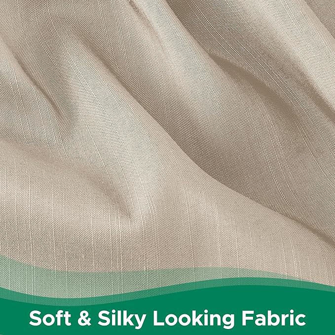 Biscaynebay Wrap Around Bed Skirts for Full & Full XL Beds 15 Inch Drop, Light Camel Elastic Dust Ruffles with Adjustable Belts Silky Luxrious Fabric Machine Washable