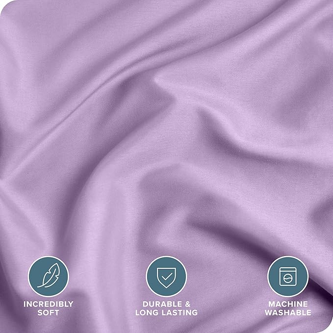 Bare Home Bedding Duvet Cover King Size - Premium 1800 Super Soft Collection - Lightweight, Cooling - Soft Breathable Bedding Duvet Cover (King, Lavender)