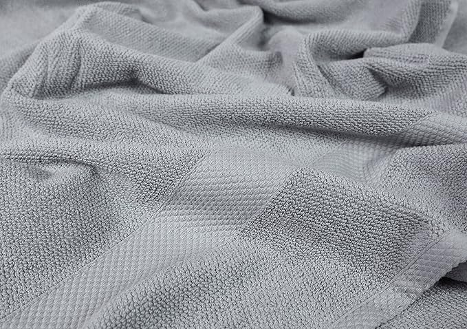 MAURA Premium Bath Sheets 100% Cotton 35x70 Oversized Ultra Absorbent Quick Dry Soft Towel Set for Bathroom Extra Large Bath Towels, Cool Grey