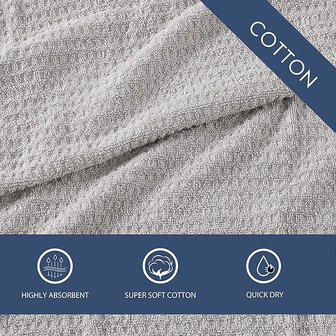 Tommy Bahama- Hand Towel Set, Highly Absorbent Cotton Bathroom Decor, Low Linting & Fade Resistant (Northern Pacific Grey, 2 Piece)