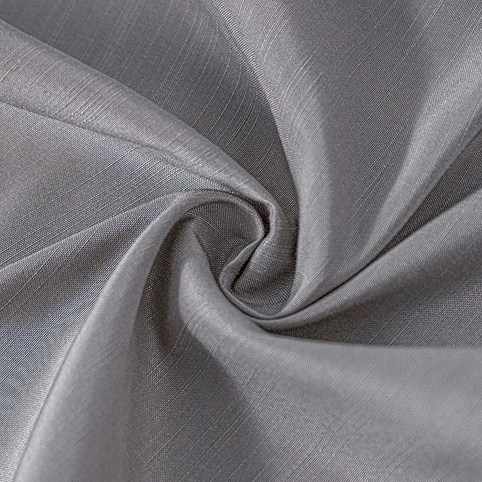 Biscaynebay Wrap Around Bed Skirts for Queen Beds Extra Long Drop of 25", Silver Grey Adjustable Elastic Dust Ruffles Easy Fit Wrinkle Resistant Silky Luxurious Fabric Machine Washable