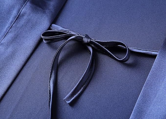 PRODESIGN Satin Kimono Robe Women Long Silky Kimono Bathrobe Sleepwear Wedding Bridesmaid Robe