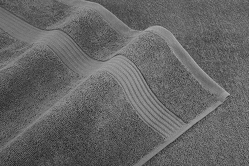 American Veteran Towel, 6 Piece Towel Set for Bathroom, 100% Cotton Turkish Bathroom Towels, 2 Bath Towels 2 Hand Towels 2 Washcloths, Dark Gray