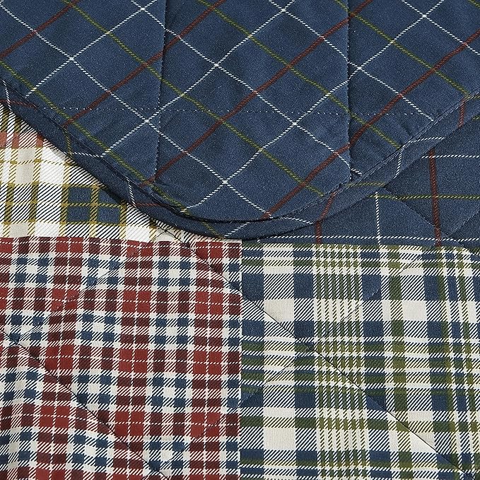 Eddie Bauer Home | Madrona Collection | Bedding Set - 100% Cotton Light-Weight Quilt Bedspread, Pre-Washed for Extra Comfort, Queen, Red