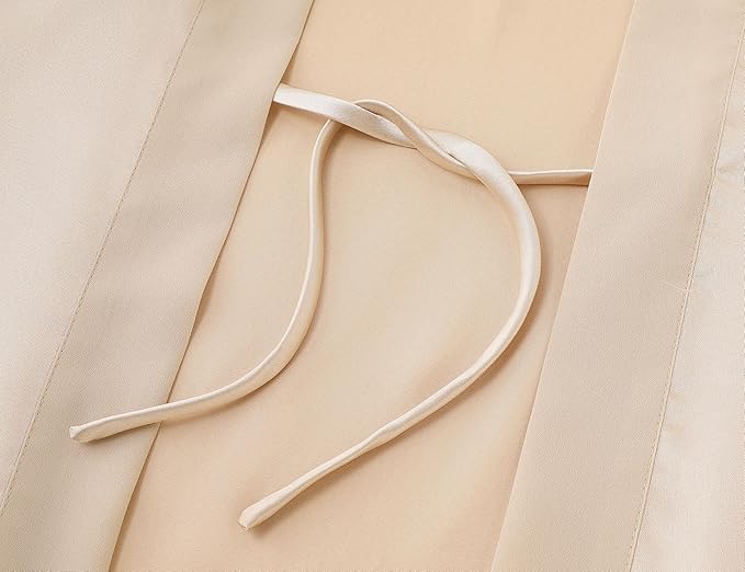 PRODESIGN Satin Kimono Robe Women Long Silky Kimono Bathrobe Sleepwear Wedding Bridesmaid Robe