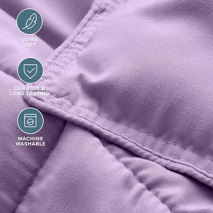 Bare Home Comforter Set - Extra Long Size - Ultra-Soft - Goose Down Alternative - Premium 1800 Series - All Season Warmth (Twin/Twin XL, Lavender)