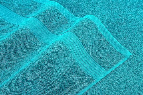 American Veteran Towel, 6 Piece Towel Set for Bathroom, 100% Cotton Turkish Bathroom Towels, 2 Bath Towels 2 Hand Towels 2 Washcloths, Aqua Blue