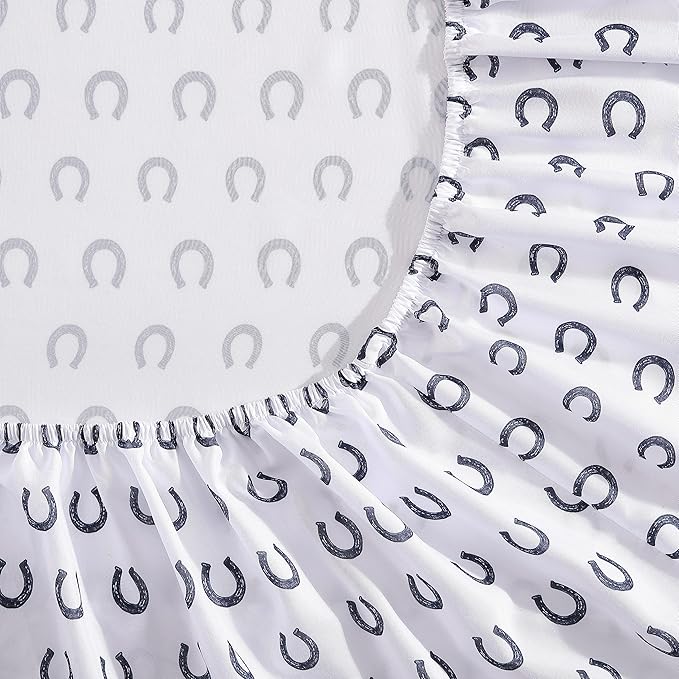 Wrangler - Full Bed Sheets, Ultra-Soft & Lightweight Bedding with Matching Pillowcases, Lightweight Bed Set for All Season Comfort, Oeko-Tex Certified (Horseshoe Dots Navy)