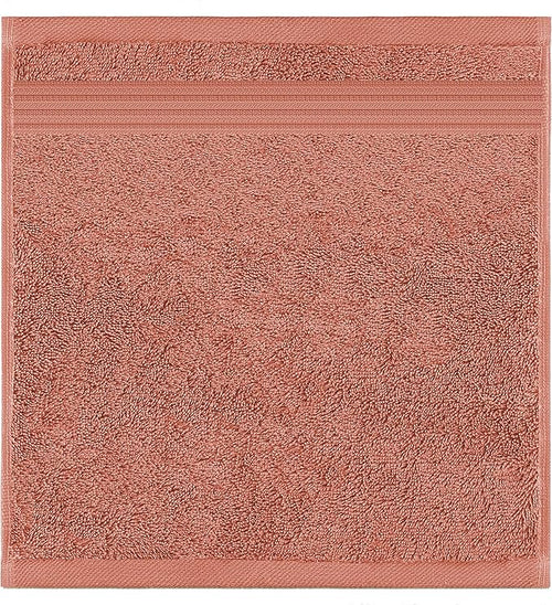 American Veteran Towel, 100% Cotton Turkish Washcloths for Bathroom Essentials 4 Pack, Soft Absorbent Wash Cloths Quick Drying Small Towels Washrags, Coral