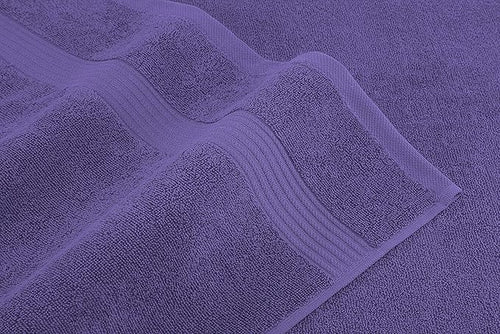 American Veteran Towel, 6 Piece Towel Set for Bathroom, 100% Cotton Turkish Bathroom Towels, 2 Bath Towels 2 Hand Towels 2 Washcloths, Purple