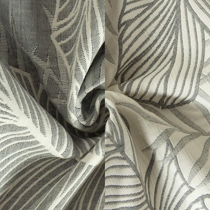 NTBAY 3 Layers Cotton Muslin 68x92 Twin Bed Blanket, Super Soft Breathable Thermal Yarn Dyed Quilt for Adults, Perfect Lightweight Blanket for Couch Sofa Bed All Seasons, Dark Grey Leaf