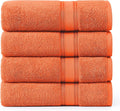 LANE LINEN Extra Large Bath Towels - Zero Twist 100% Cotton Bath Sheets, Large Towels for Bathroom, Quick Dry Bath Sheet Set, Super Soft Shower Towels, Absorbent Bathroom Towels Set of 4- Tiger Lily