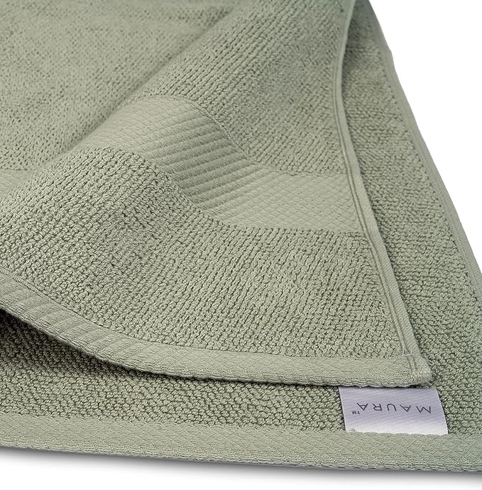 MAURA Premium Bath Sheets 100% Cotton 35x70 Oversized Ultra Absorbent Quick Dry Soft Towel Set for Bathroom Extra Large Bath Towels, Sage Green